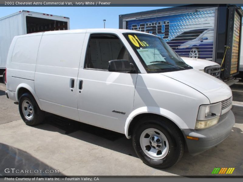 Ivory White / Pewter 2001 Chevrolet Astro Commercial Van