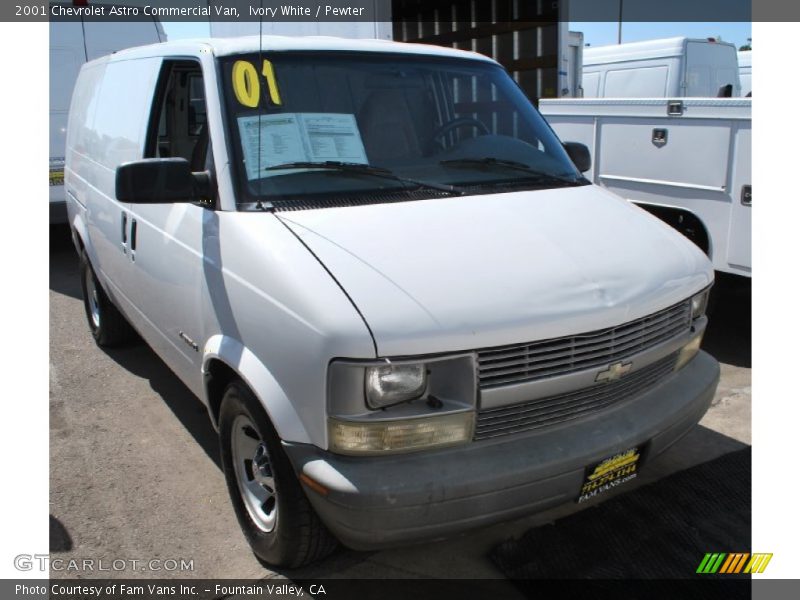 Ivory White / Pewter 2001 Chevrolet Astro Commercial Van