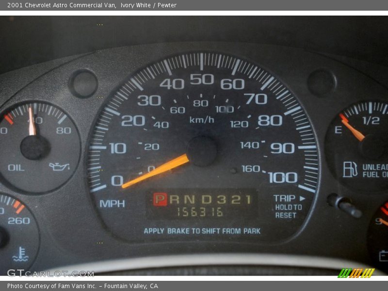 Ivory White / Pewter 2001 Chevrolet Astro Commercial Van
