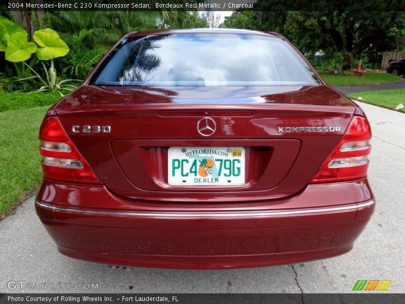 Bordeaux Red Metallic / Charcoal 2004 Mercedes-Benz C 230 Kompressor Sedan