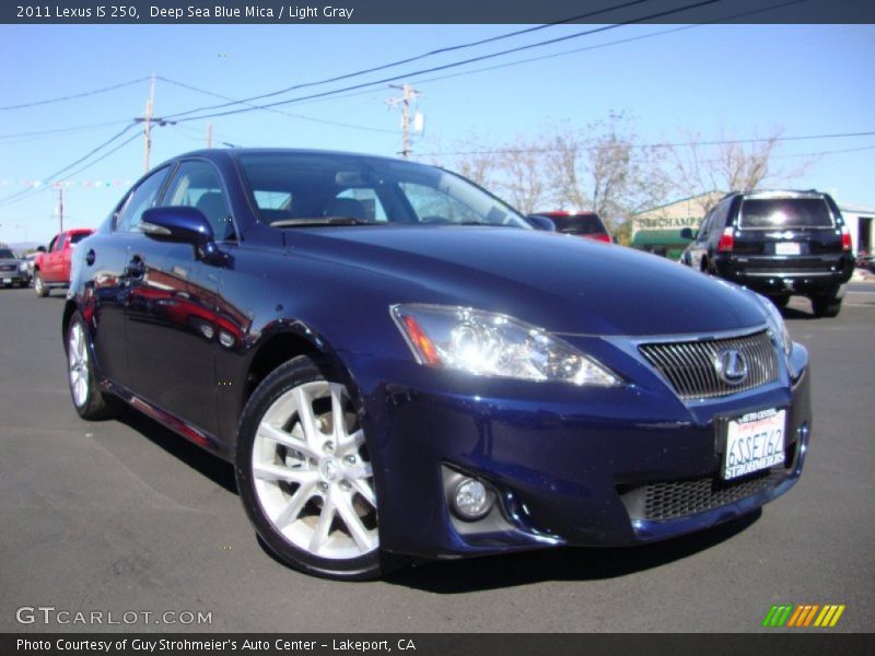 Deep Sea Blue Mica / Light Gray 2011 Lexus IS 250