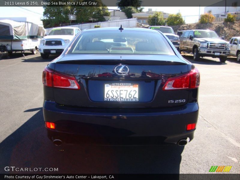 Deep Sea Blue Mica / Light Gray 2011 Lexus IS 250