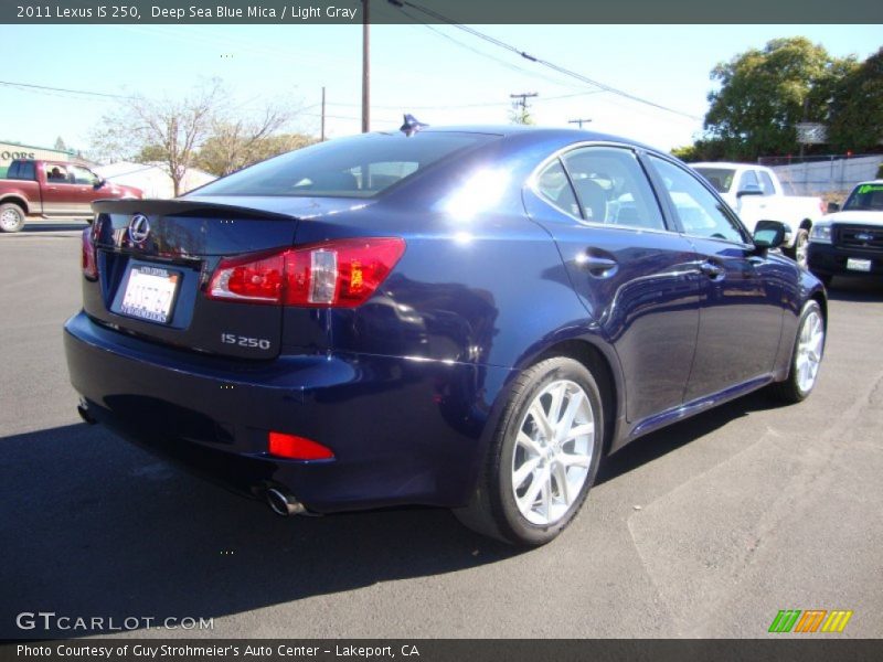Deep Sea Blue Mica / Light Gray 2011 Lexus IS 250