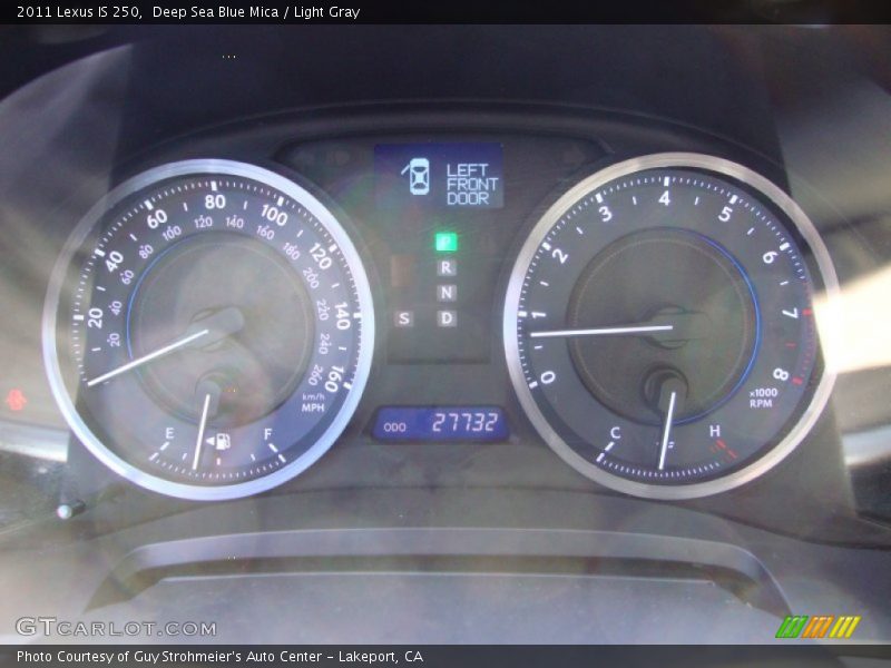 Deep Sea Blue Mica / Light Gray 2011 Lexus IS 250