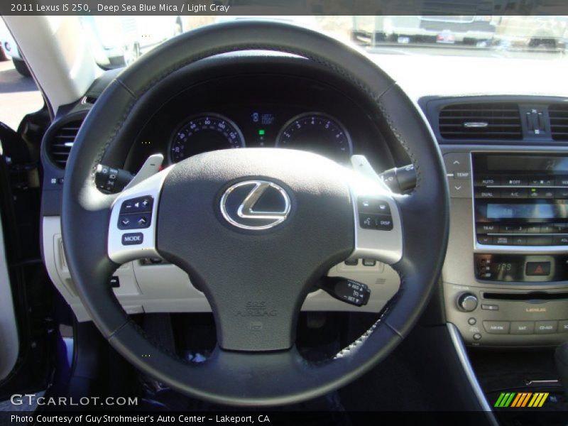 Deep Sea Blue Mica / Light Gray 2011 Lexus IS 250