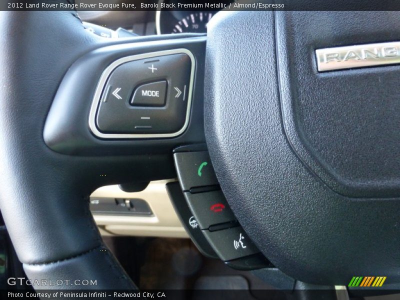 Barolo Black Premium Metallic / Almond/Espresso 2012 Land Rover Range Rover Evoque Pure