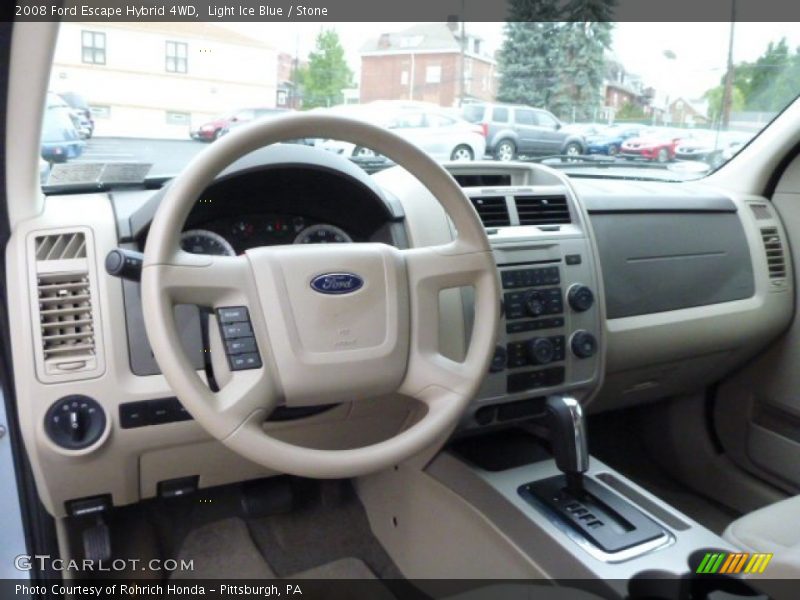 Light Ice Blue / Stone 2008 Ford Escape Hybrid 4WD