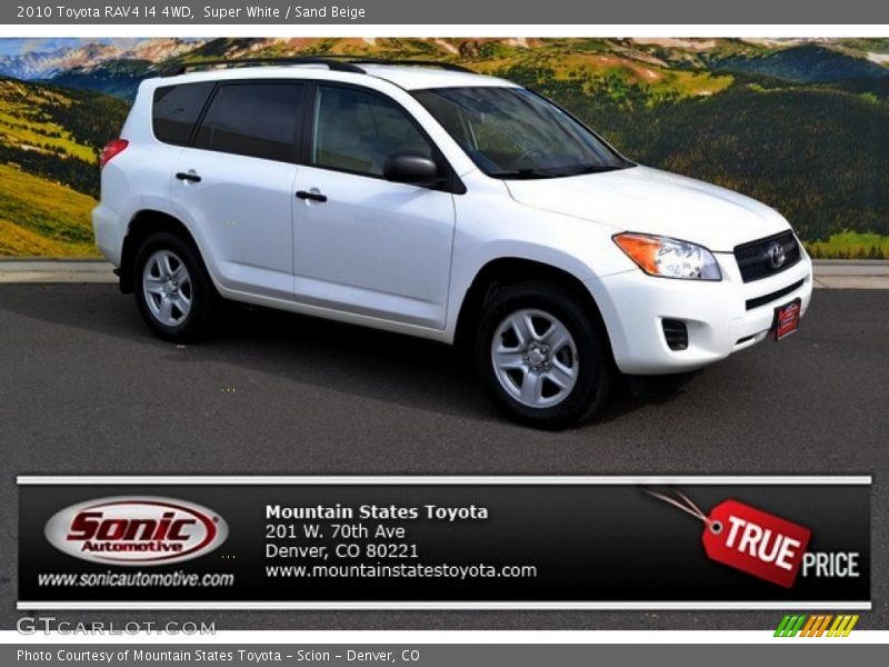 Super White / Sand Beige 2010 Toyota RAV4 I4 4WD