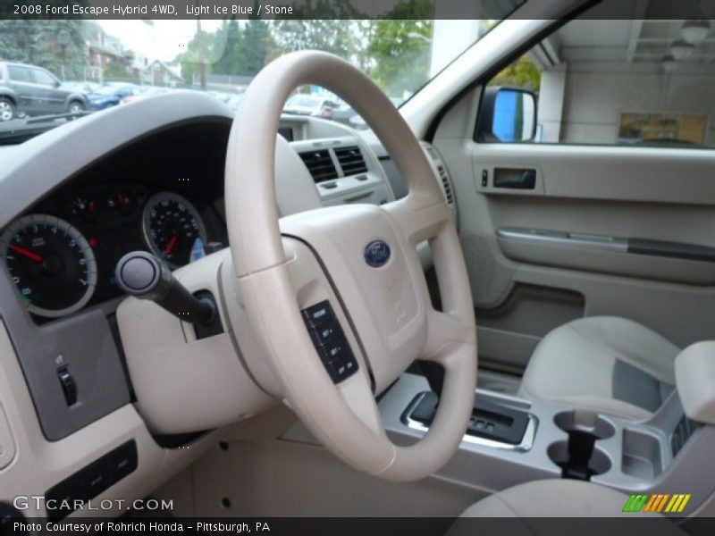Light Ice Blue / Stone 2008 Ford Escape Hybrid 4WD