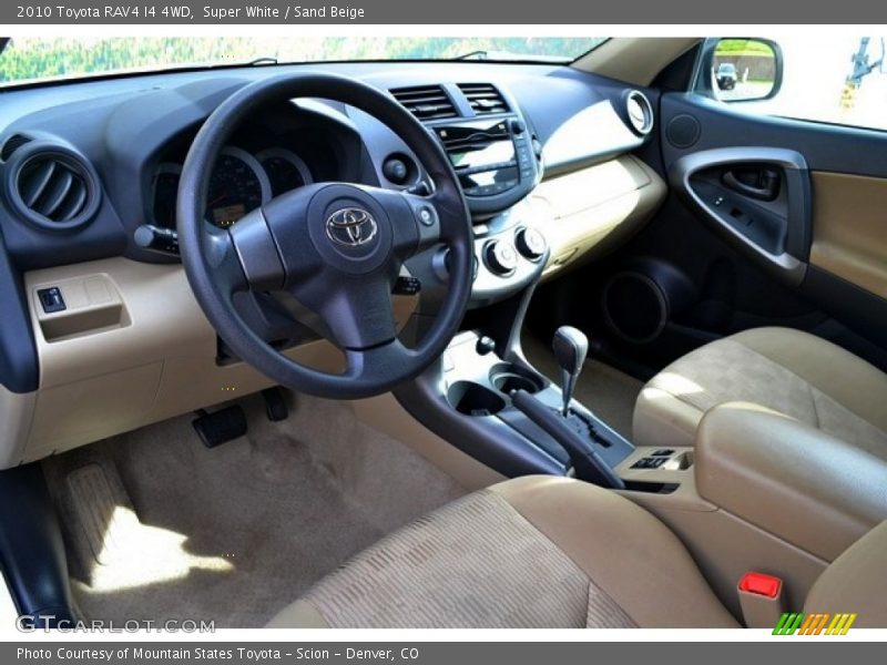 Super White / Sand Beige 2010 Toyota RAV4 I4 4WD