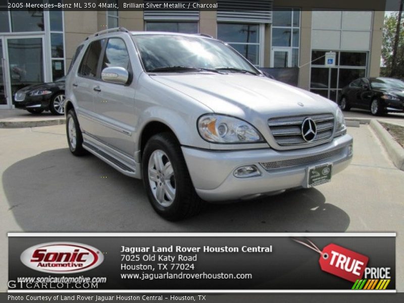 Brilliant Silver Metallic / Charcoal 2005 Mercedes-Benz ML 350 4Matic