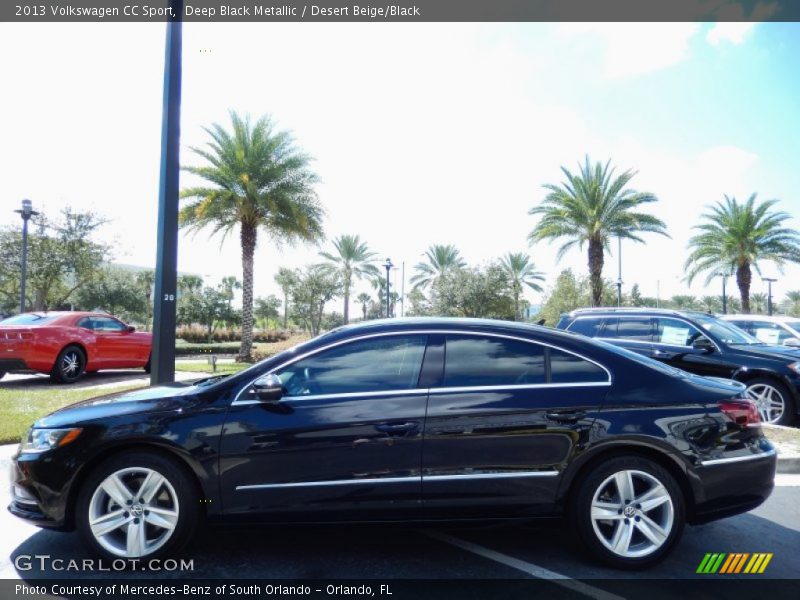 Deep Black Metallic / Desert Beige/Black 2013 Volkswagen CC Sport