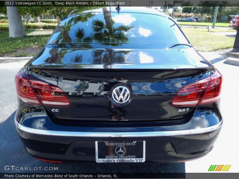 Deep Black Metallic / Desert Beige/Black 2013 Volkswagen CC Sport