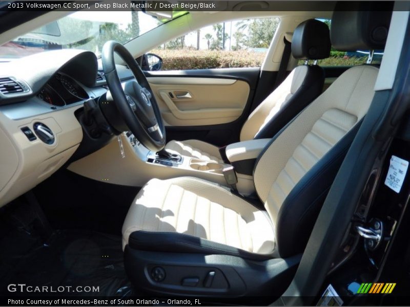 Deep Black Metallic / Desert Beige/Black 2013 Volkswagen CC Sport