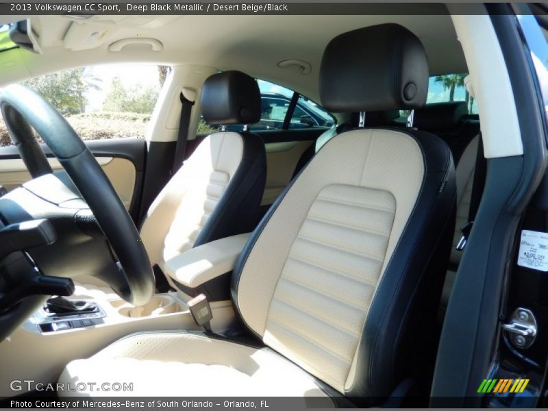 Deep Black Metallic / Desert Beige/Black 2013 Volkswagen CC Sport