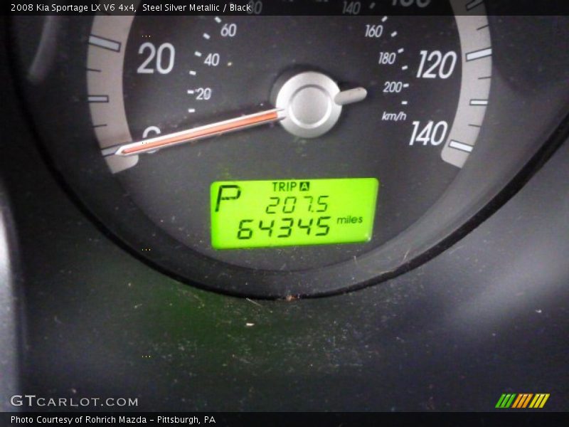 Steel Silver Metallic / Black 2008 Kia Sportage LX V6 4x4