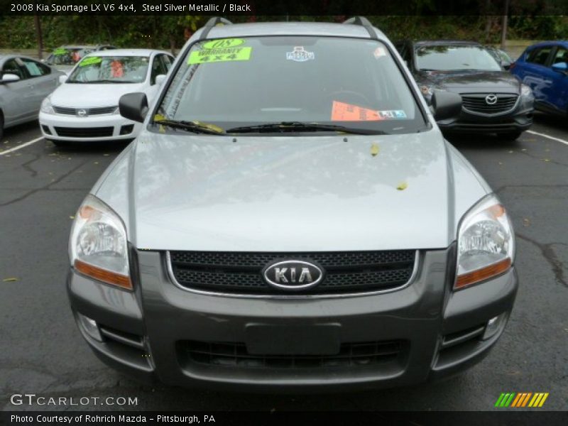 Steel Silver Metallic / Black 2008 Kia Sportage LX V6 4x4