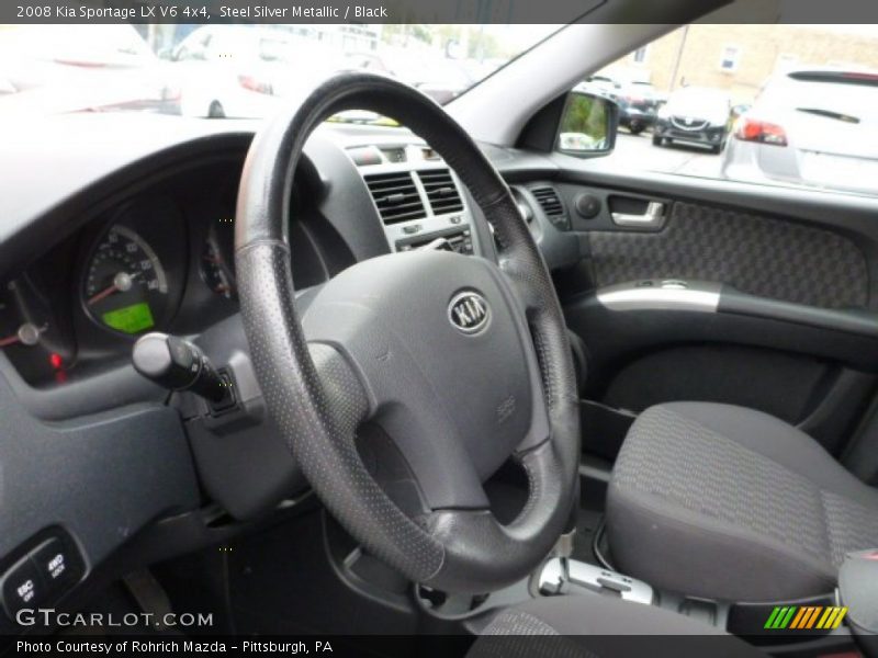 Steel Silver Metallic / Black 2008 Kia Sportage LX V6 4x4