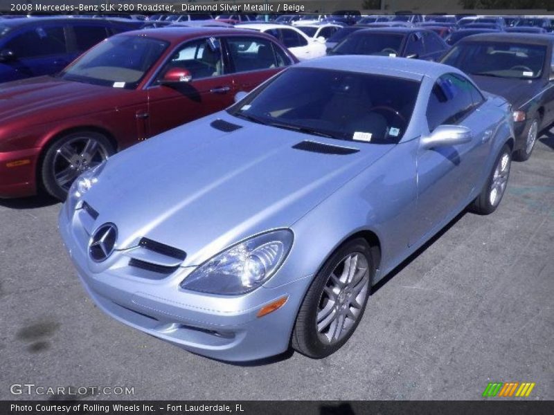 Diamond Silver Metallic / Beige 2008 Mercedes-Benz SLK 280 Roadster