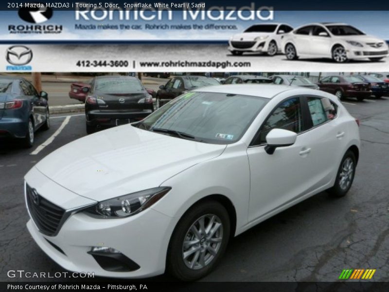 Snowflake White Pearl / Sand 2014 Mazda MAZDA3 i Touring 5 Door