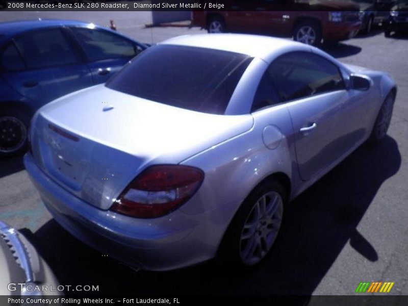 Diamond Silver Metallic / Beige 2008 Mercedes-Benz SLK 280 Roadster