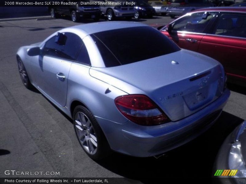 Diamond Silver Metallic / Beige 2008 Mercedes-Benz SLK 280 Roadster