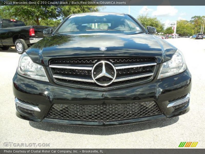 Black / Black/Red Stitch w/DINAMICA Inserts 2013 Mercedes-Benz C 250 Coupe