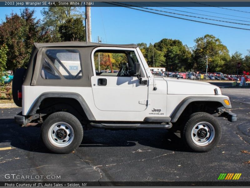 Stone White / Khaki 2003 Jeep Wrangler SE 4x4