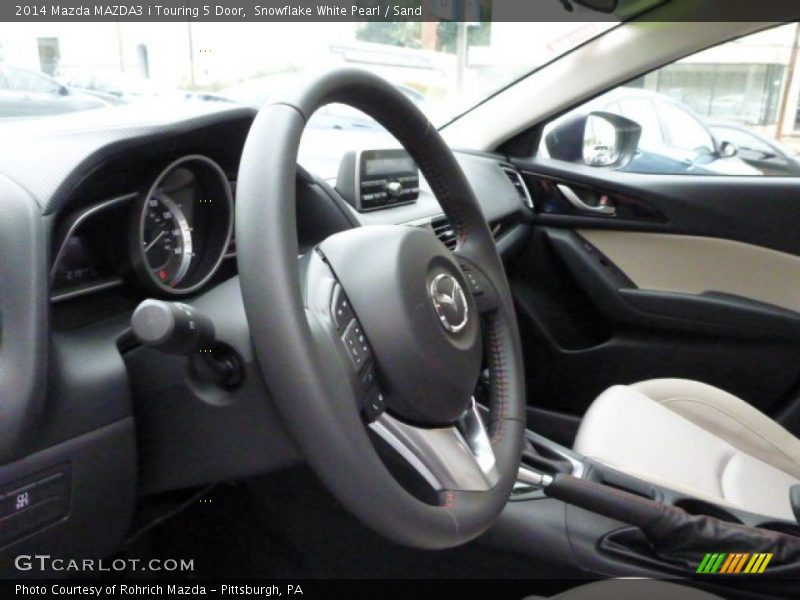 Snowflake White Pearl / Sand 2014 Mazda MAZDA3 i Touring 5 Door