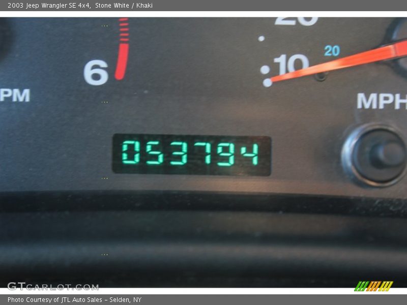 Stone White / Khaki 2003 Jeep Wrangler SE 4x4