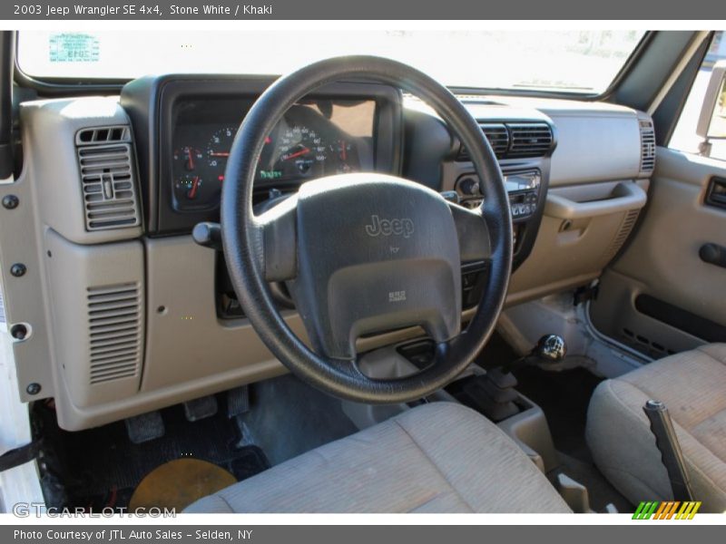 Stone White / Khaki 2003 Jeep Wrangler SE 4x4
