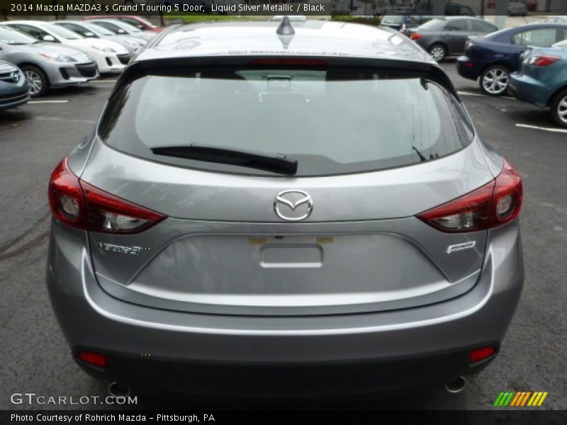 Liquid Silver Metallic / Black 2014 Mazda MAZDA3 s Grand Touring 5 Door