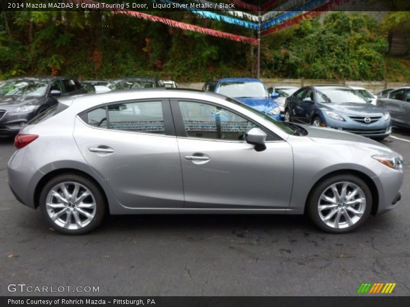 Liquid Silver Metallic / Black 2014 Mazda MAZDA3 s Grand Touring 5 Door