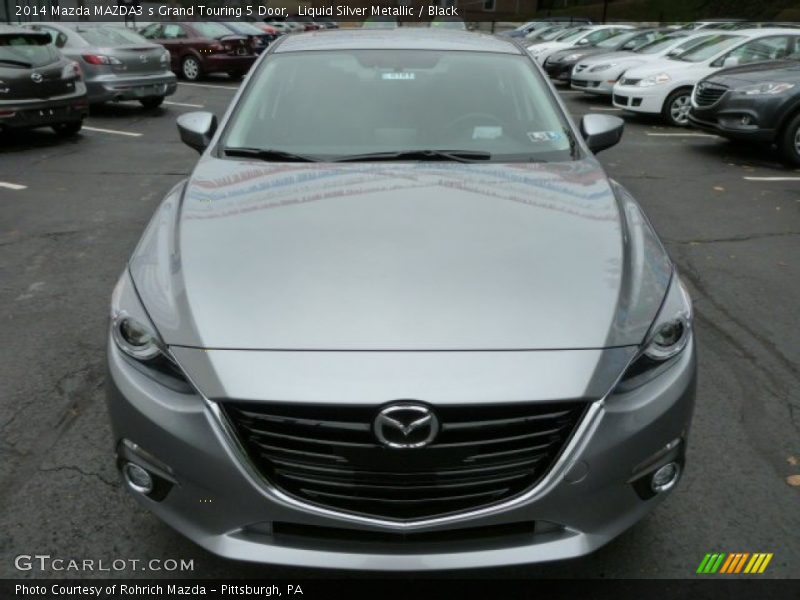 Liquid Silver Metallic / Black 2014 Mazda MAZDA3 s Grand Touring 5 Door