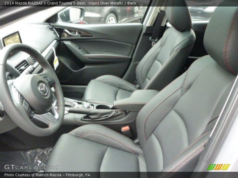 Liquid Silver Metallic / Black 2014 Mazda MAZDA3 s Grand Touring 5 Door