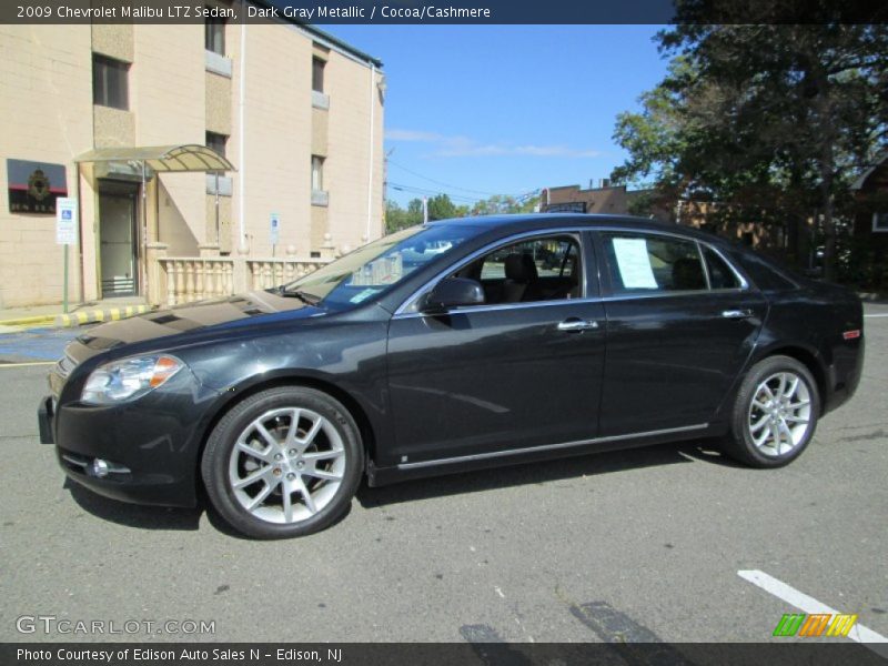 Dark Gray Metallic / Cocoa/Cashmere 2009 Chevrolet Malibu LTZ Sedan