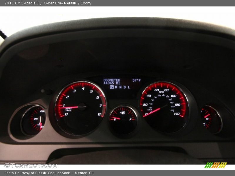 Cyber Gray Metallic / Ebony 2011 GMC Acadia SL