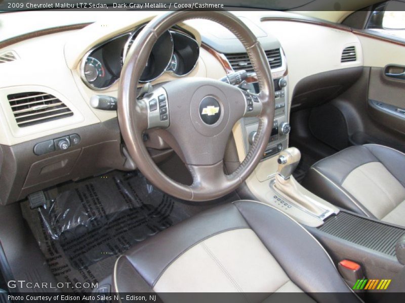 Dark Gray Metallic / Cocoa/Cashmere 2009 Chevrolet Malibu LTZ Sedan