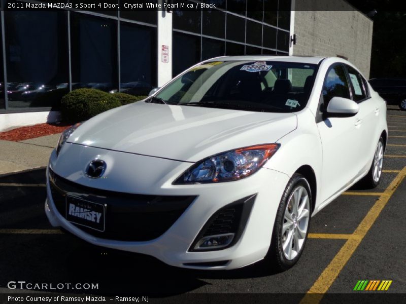 Crystal White Pearl Mica / Black 2011 Mazda MAZDA3 s Sport 4 Door