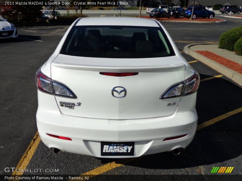 Crystal White Pearl Mica / Black 2011 Mazda MAZDA3 s Sport 4 Door