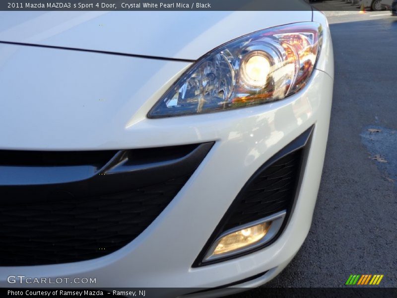 Crystal White Pearl Mica / Black 2011 Mazda MAZDA3 s Sport 4 Door