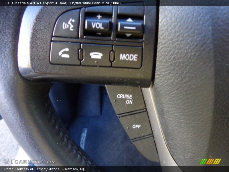 Crystal White Pearl Mica / Black 2011 Mazda MAZDA3 s Sport 4 Door