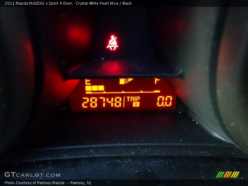 Crystal White Pearl Mica / Black 2011 Mazda MAZDA3 s Sport 4 Door