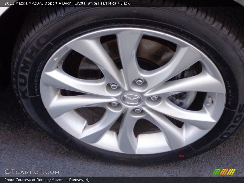 Crystal White Pearl Mica / Black 2011 Mazda MAZDA3 s Sport 4 Door
