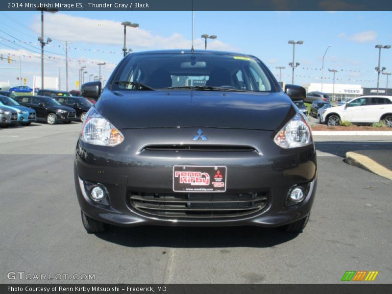 Thunder Gray / Black 2014 Mitsubishi Mirage ES