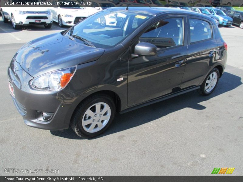 Thunder Gray / Black 2014 Mitsubishi Mirage ES