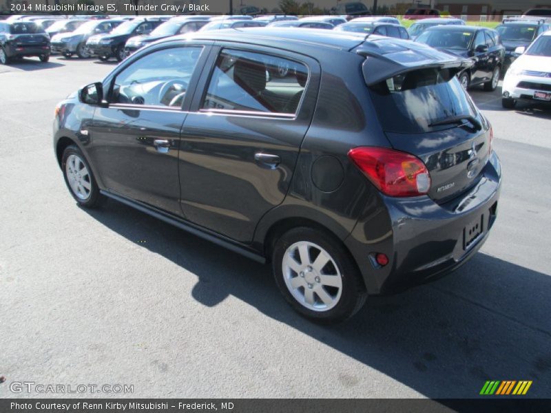 Thunder Gray / Black 2014 Mitsubishi Mirage ES