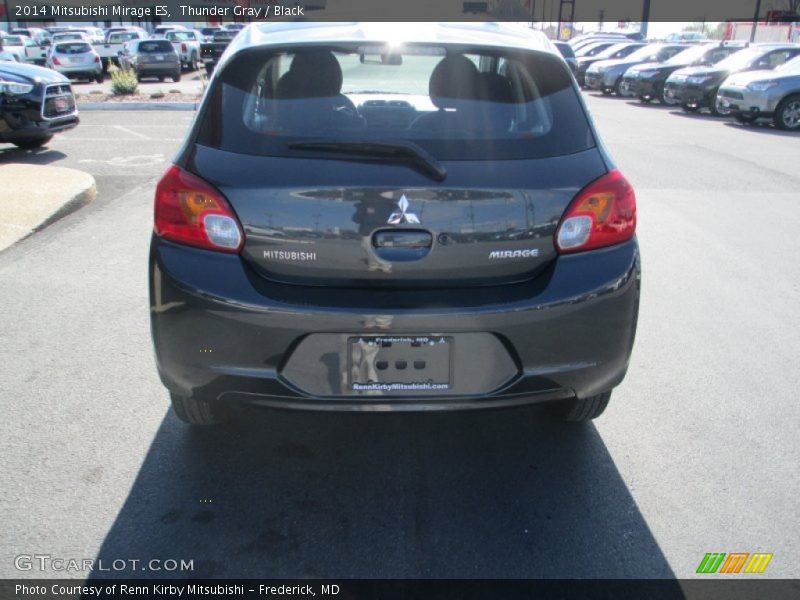Thunder Gray / Black 2014 Mitsubishi Mirage ES