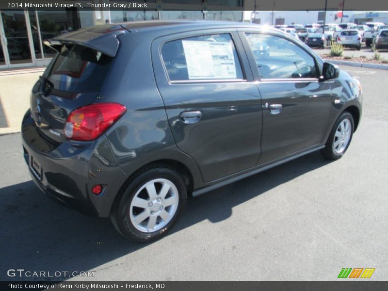Thunder Gray / Black 2014 Mitsubishi Mirage ES