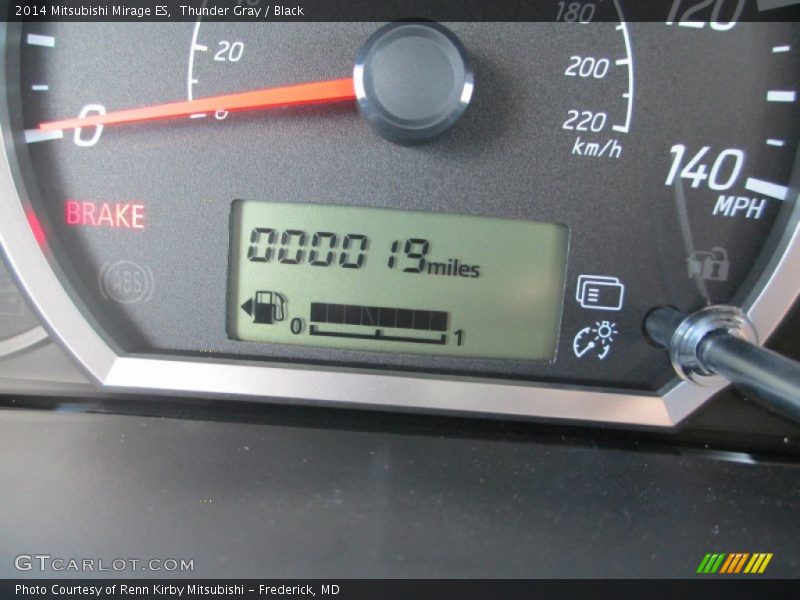Thunder Gray / Black 2014 Mitsubishi Mirage ES